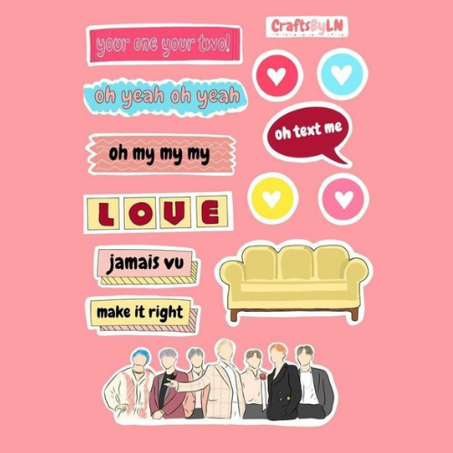 پک شماره 1300 استیکر bts