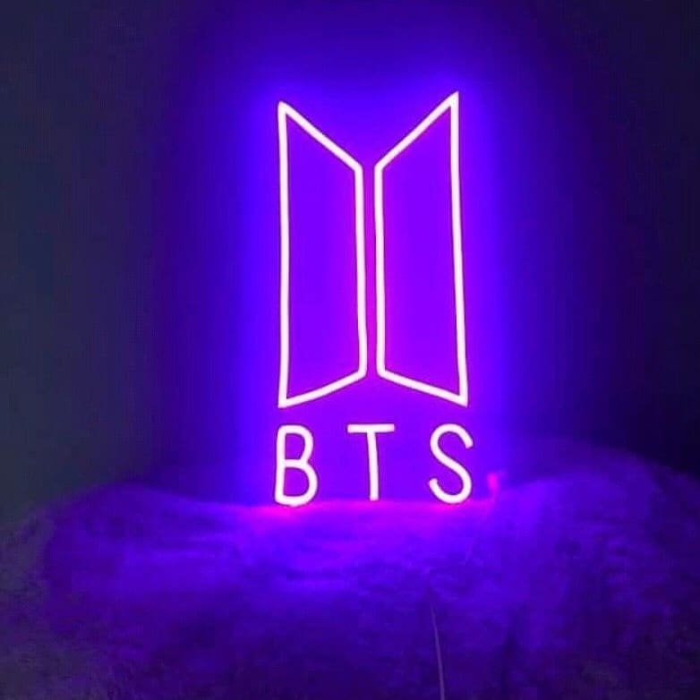 لوگو bts نئونی