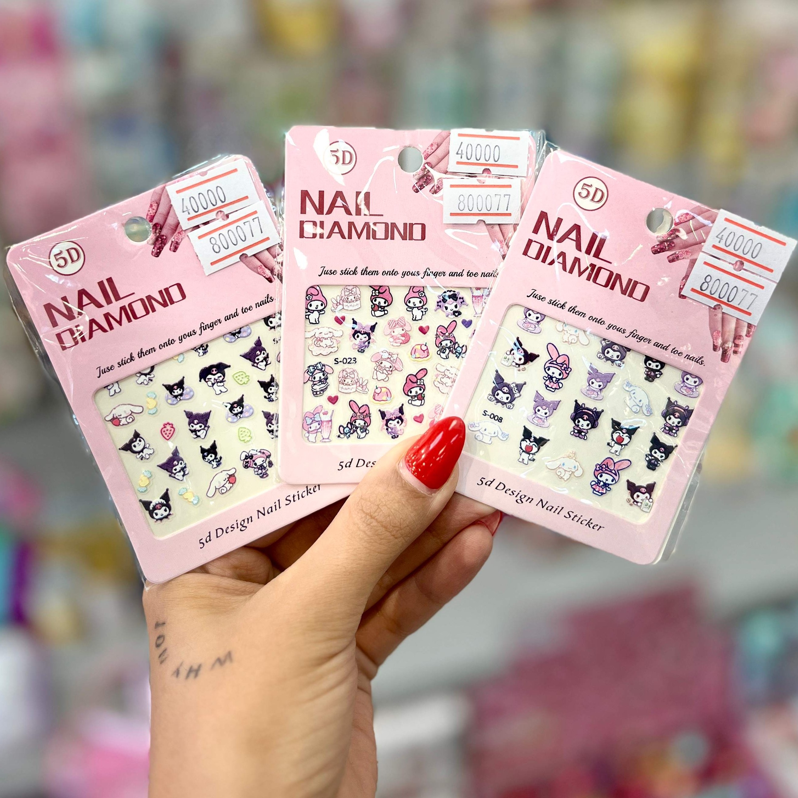 استیکر ناخن و گوشی کرومی