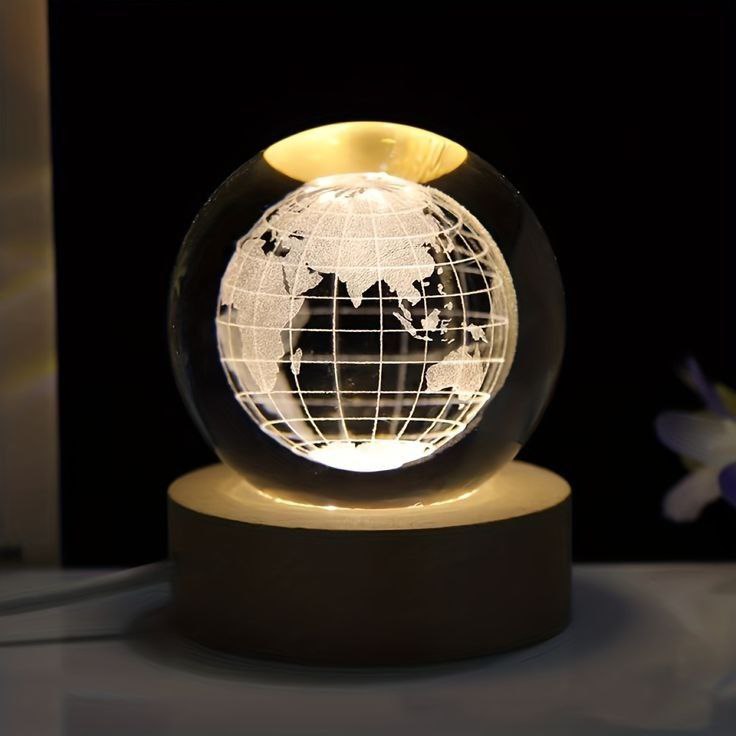 گوی کریستالی طرح  کره زمین