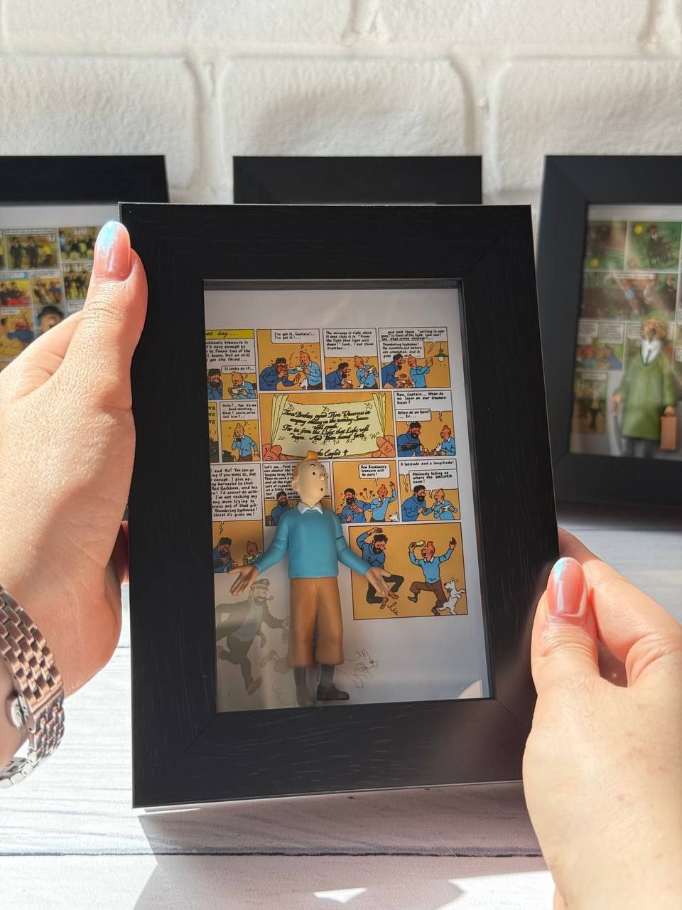 تابلو سه بعدی طرح تن تن فیگور دار