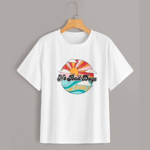 تیشرت سفید چاپ دلخواه