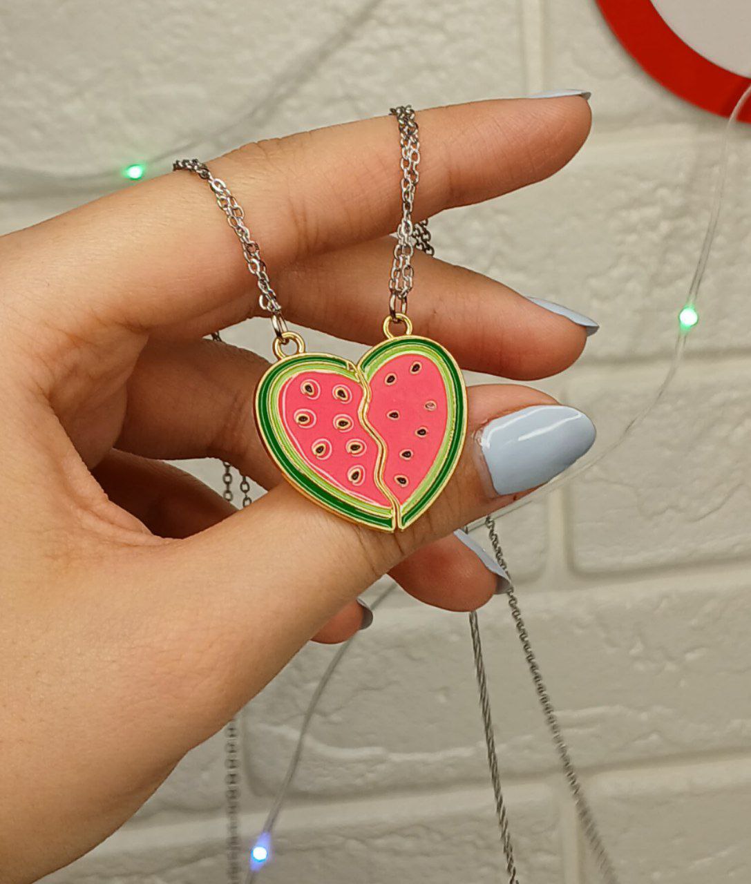 گردنبند  عشق دو تیکه