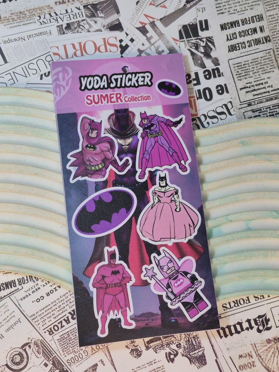 استیکر بتمن صورتی